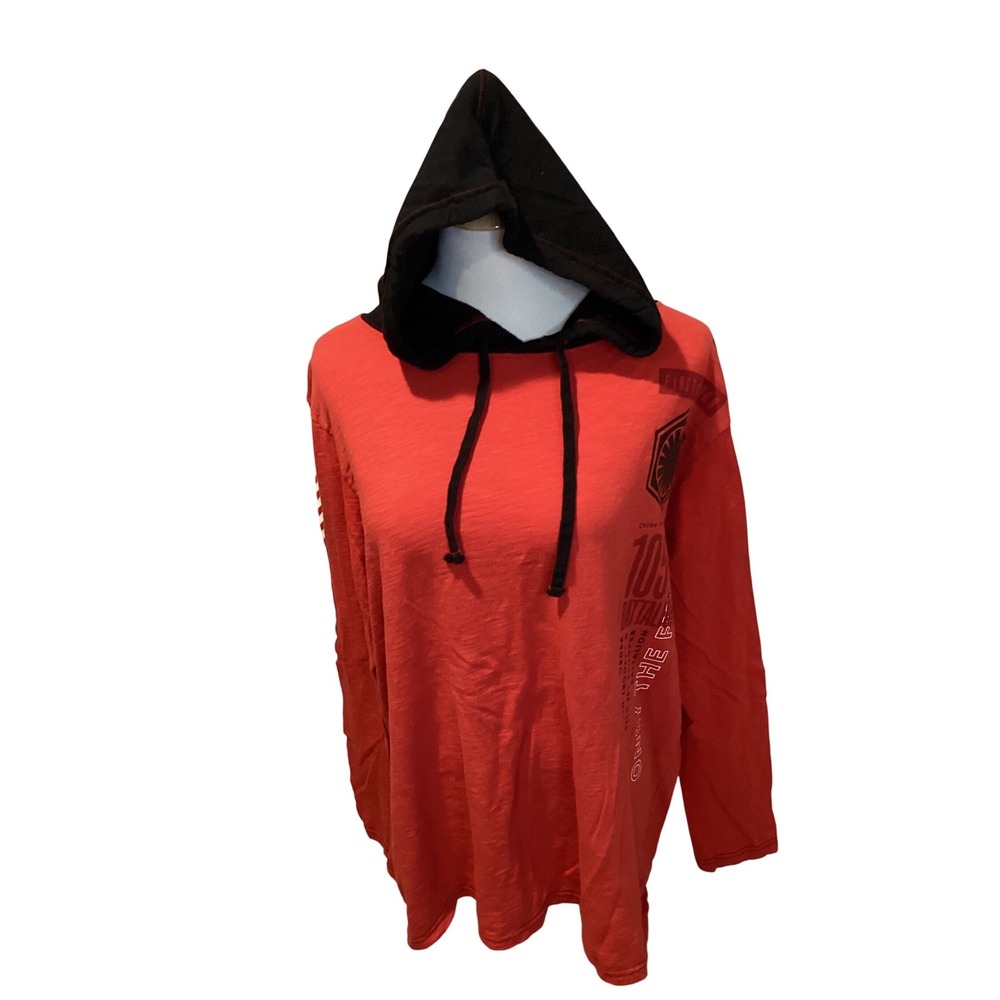 Star Wars The First Order Graphic‎ Long Sleeve Hoodie Red Black XL